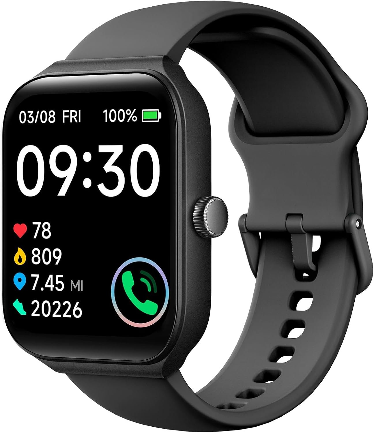 Smart Watch with Alexa Built-in – 1.95” Fitness Tracker with Call Answer/Make, Heart Rate & Sleep Monitor, IP68, Android & iOS