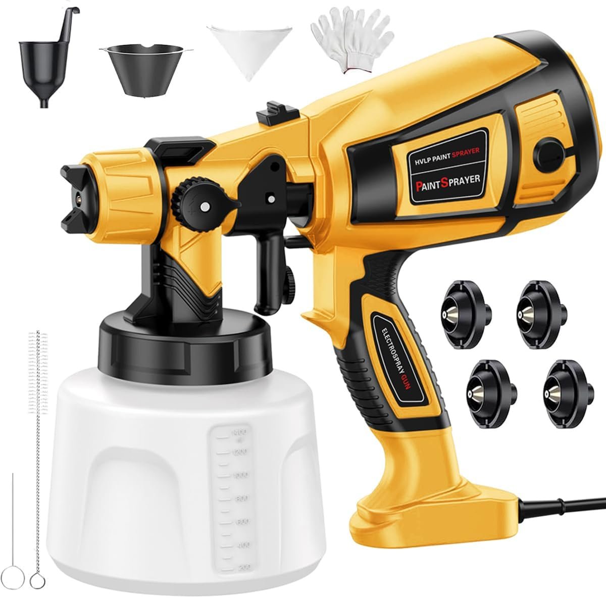 800W Electric Paint Sprayer – High Power Spray Paint Gun for Furniture, Cabinets, Fence & Walls, Easy to Clean