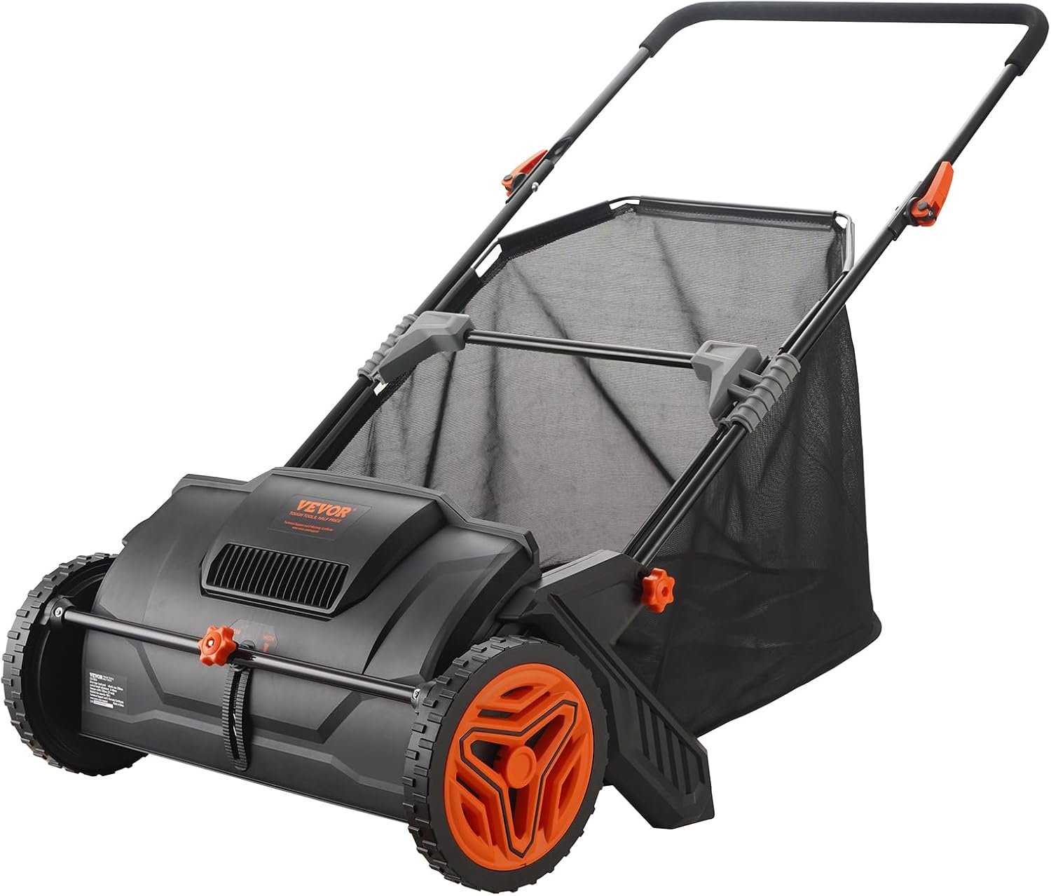 21-Inch Push Lawn Sweeper – Heavy-Duty Leaf & Grass Collector with 3.5 Cu. Ft. Hopper and Dual Spinning Brushes