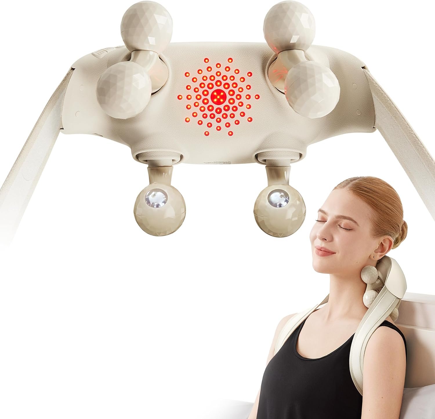Neck Massager with Heat – Cordless Deep Tissue Shiatsu Neck & Shoulder Massager for Pain Relief, H7 Ultra