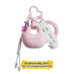 Pink Earphones Bag