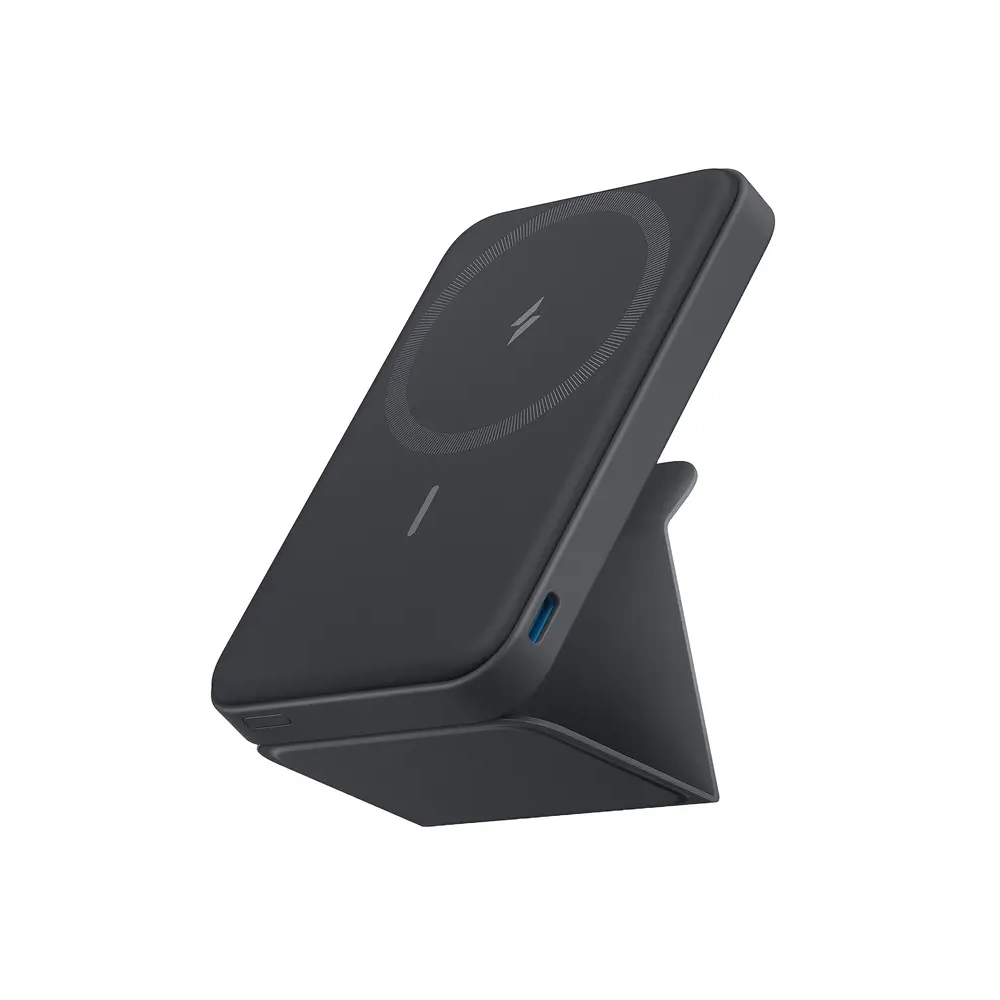 Anker 5000mAh Magnetic Power Bank, Portable Charger with Built-in Foldable Stand and USB-C, Compatible with iPhone 17/16/15/14/13/12